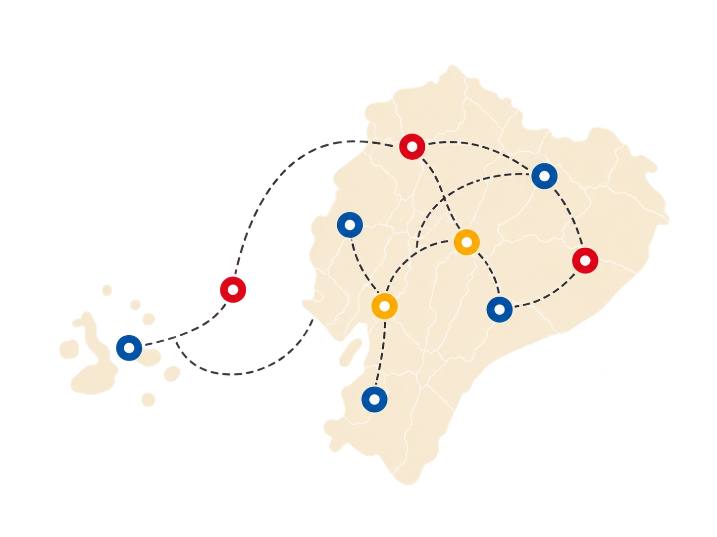 Mapa de Ecuador Tejido